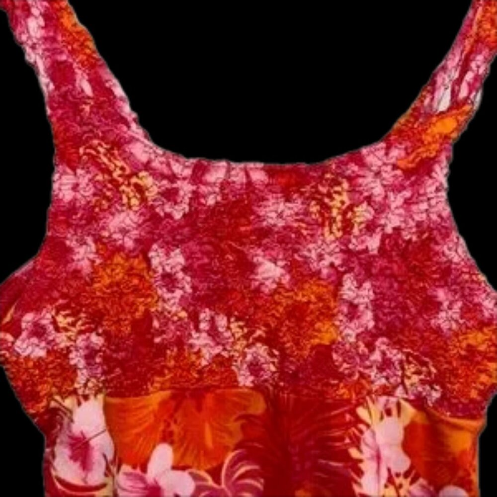 Gorgeous red dress with floral top half knee length 6y girls rare !! - Picture 8 of 11